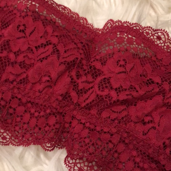 Free people Lacey looks burgundy bandeau NWT  S - Picture 2 of 8